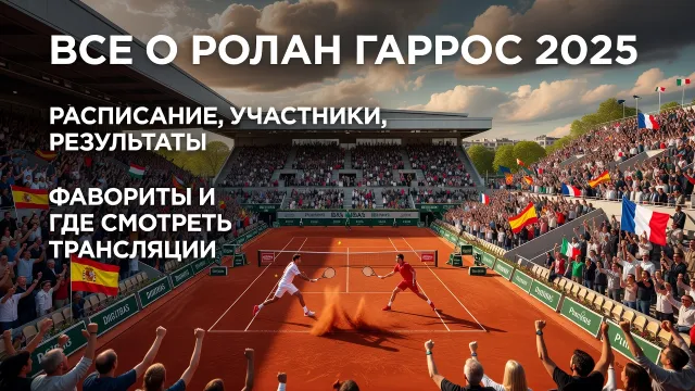 Все о Ролан Гаррос 2025: расписание, участники, результаты, фавориты и где смотреть трансляции